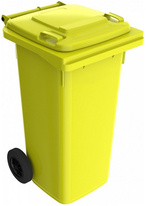 Plastová popelnice 120 l žlutá