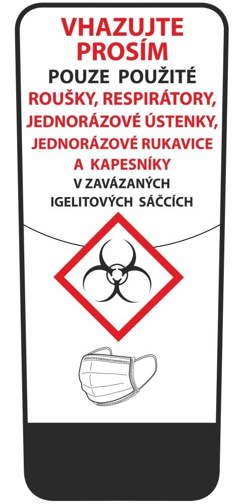Samolepka 124 x 290 mm infekční odpad
