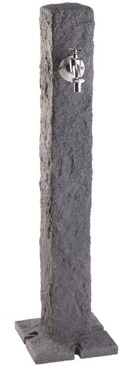 Zahradní sloupek na vodu Square tmavý granit
