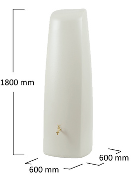 Plastová nádrž na dešťovou vodu Elegance 400 l béžová
