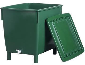Plastová nádrž na dešťovou vodu s víkem Cube 210 l zelená