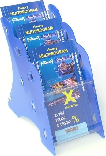 Stojan na tiskoviny MK3 3xDL PP stolní bílý