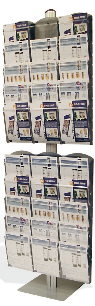 Stojan na tiskoviny OS POSTER 2 x MK A4 3x5 bílé kapsy