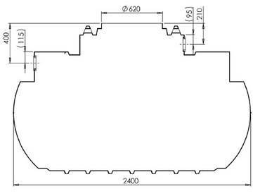 Plastová jímka Atlantis 2200 l