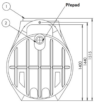 Plastová jímka Atlantis 2200 l
