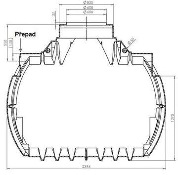Plastová jímka Atlantis 4000 l