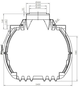 Plastová jímka Atlantis 5300 l