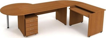 Kancelářský psací stůl GS 1600 rovný - třešeň