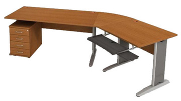 Kancelářský pracovní stůl Cross rovný - CS 1200 třešeň