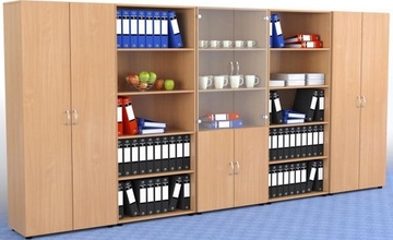 Kancelářská skříň vysoká D 5 80 09 - buk