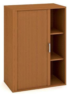 Kancelářská skříň střední se zámkem DZ 3 80 07 L - třešeň