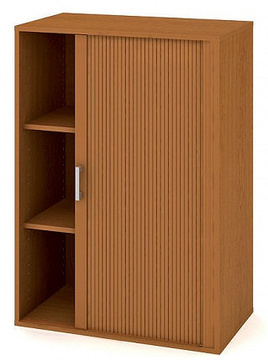 Kancelářská skříň střední se zámkem DZ 3 80 07 P - třešeň