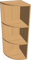 Kancelářská skříň střední DR 3 L - buk