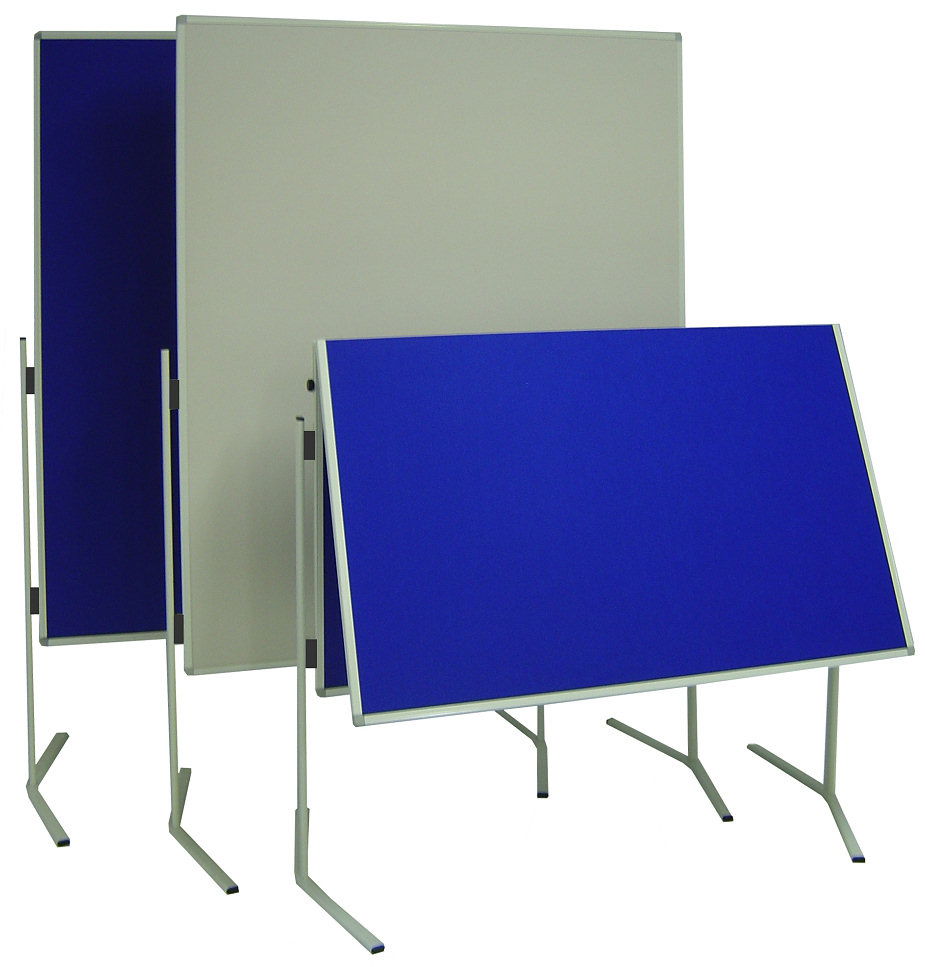 Šedá moderační tabule Standard dělená 2x75x120cm