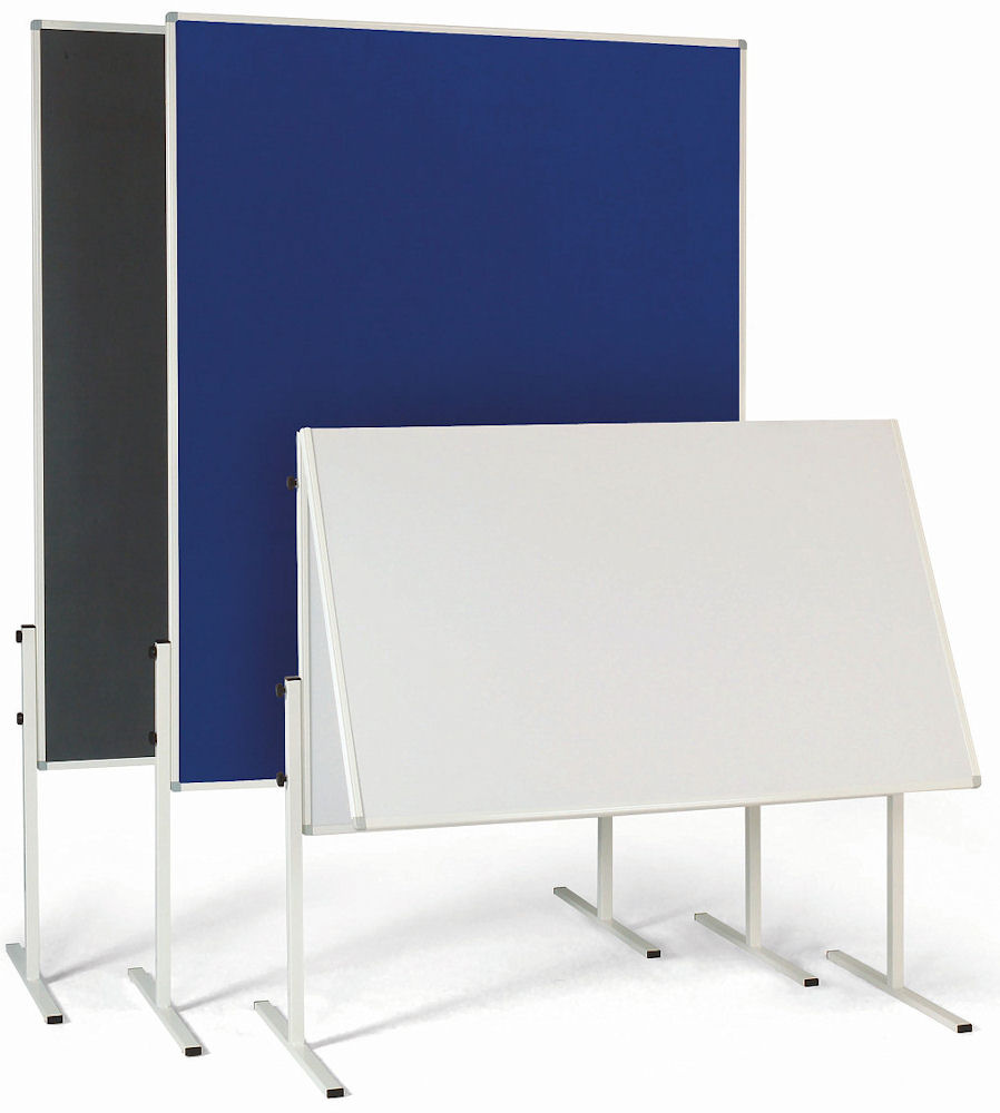 Bílá moderační tabule Ekonomy dělená 2x75x120cm