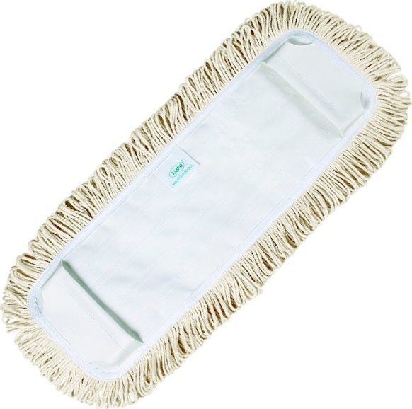 Podlahový mop plochý smyčka a rozstříh kapsy 40 cm bílý, 10 ks