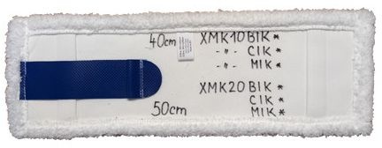 Plochý mop z mikrovlákna kapsa+jazyk 40cm bílý, 10 ks