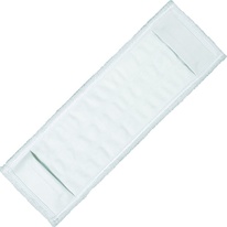 Plochý mop z mikrovlákna kapsy 50cm bílý, 10 ks