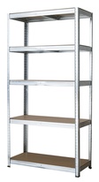 Kovový regál PRAKTIK 1800x750x350mm, 5 polic, pozink, 150kg/podlaží