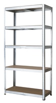 Kovový regál PRAKTIK 1800x1200x450mm, 5 polic, pozink, 275kg/podlaží