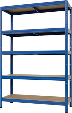 Kovový regál FUTUR bílý 1800x900x350 mm, 5 polic o nosnosti 350 kg