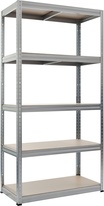 Kovový regál FUTUR pozink 1800x900x350 mm, 5 polic o nosnosti 350 kg