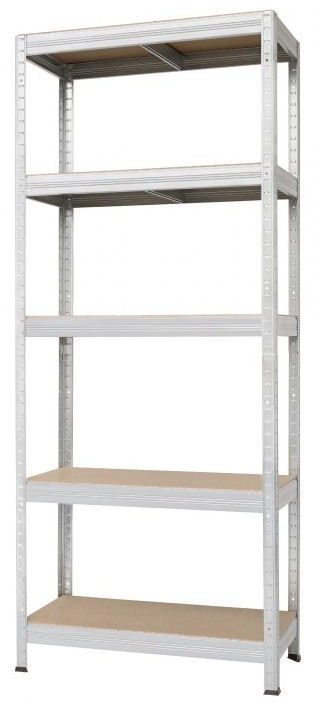Kovový regál FUTUR pozink 1800x900x500 mm, 5 polic o nosnosti 350 kg