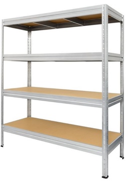 Kovový regál HEAVY RACK 1770x1600x600mm, 4 police, 600 kg pozinkovaný