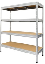 Kovový regál HEAVY RACK 1770x1600x600mm, 4 police, 600 kg pozinkovaný