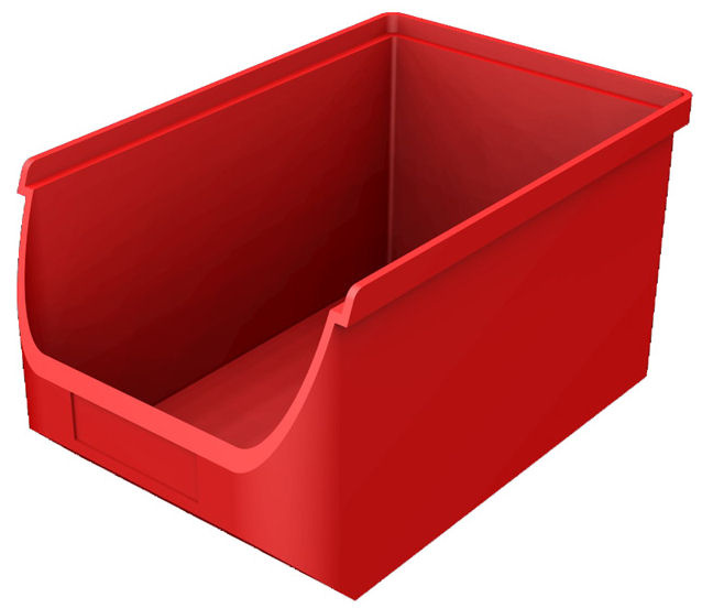 Plastový zásobník červený PB3