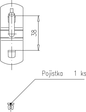 Držák nářadí háček jednoduchý 45° délka 50mm 5ks
