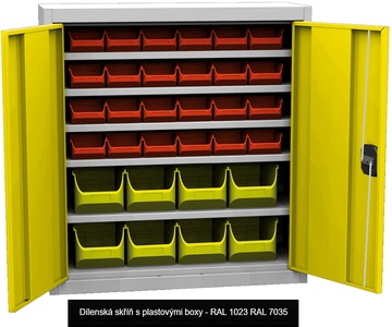 Dílenská skříň s plastovými boxy SPP 03 C