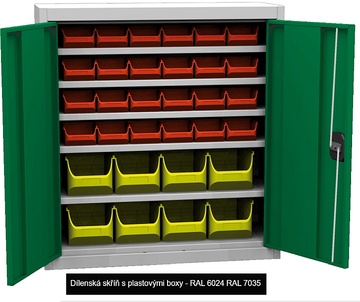 Dílenská skříň s plastovými boxy SPP 03 C