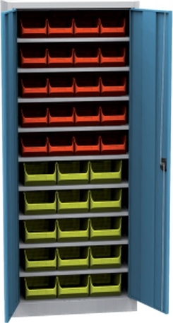 Dílenská skříň s plastovými boxy SPP 12 A