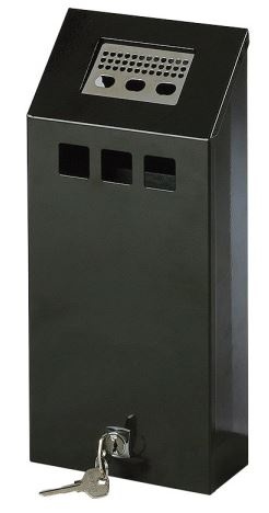 Nástěnný popelník černý 1,5 l