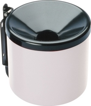 Popelník venkovní nástěnný průměr 90mm bílo/černý
