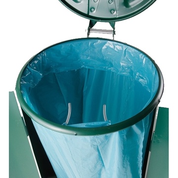 Stojan na odpadkové pytle s víkem 120 l zelený