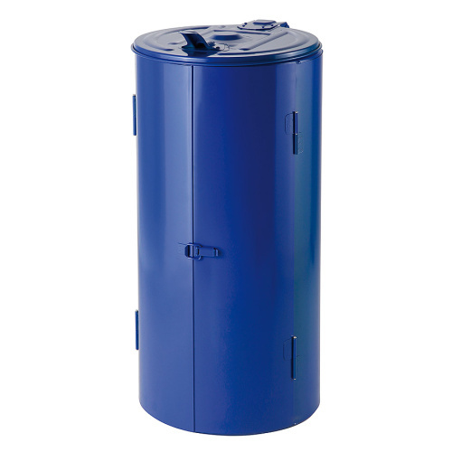 Stojan na odpadkové pytle s víkem 120 l modrý