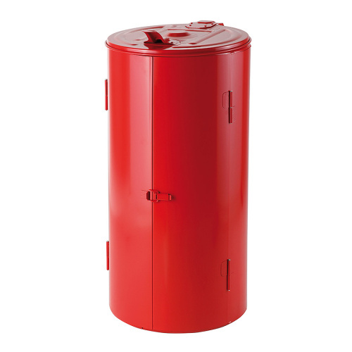 Stojan na odpadkové pytle s víkem 120 l červený