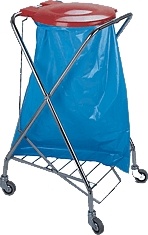Stojan na odpadkové pytle s víkem Mobil 1x120 l