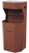 Venkovní odpadkový koš s popelníkem 50 l hnědý