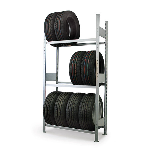 Přídavný kovový bezšroubový regál na pneumatiky 2000x1000x400 mm, 3 police o nosnosti 150 kg