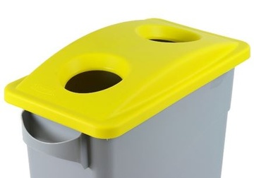 Víko k nádobě na tříděný odpad žluté kulaté vhozy