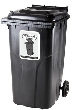 Plastová popelnice 240l černá