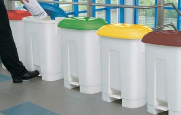 Odpadkový koš plastový Sirius 30l hnědé víko