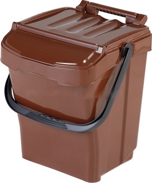 Odpadkový koš plastový Urba plus 40l hnědý