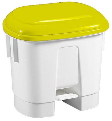 Odpadkový koš plastový Sirius 30l žluté víko