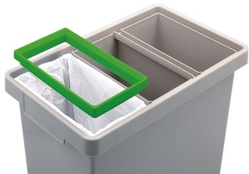 Plastový odpadkový koš - tři oddělení 40l