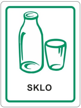 Samolepka na tříděný odpad 120x160 mm sklo