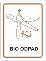 Samolepka na tříděný odpad 120x160 mm bio odpad